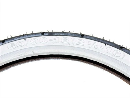 Pneu Merrick MK 528 à flancs blancs, vélomoteurs 2 1/4 - 16 38B