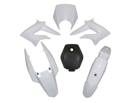 Carrosserie plastiques Derbi Senda DRD 5pcs, dès 2011, blanc brillant Carrosserie plastiques Derbi Senda DRD 5pcs, dès 2011, blanc brillant