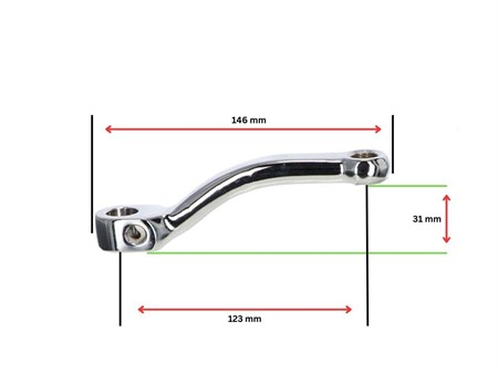Tretkurbeln B-Qualität «146 mm» chrom, universal