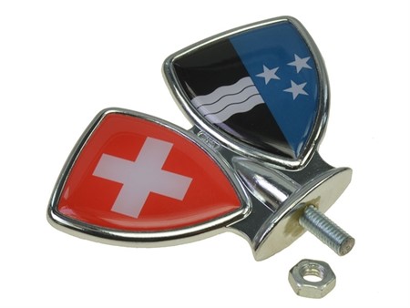 Emblème de garde boue, drapeaux Suisse/canton Argovie