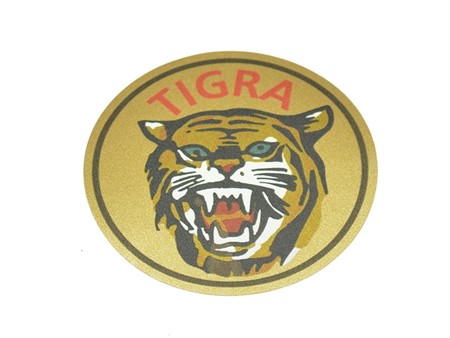 Aufkleber Tigra Ø 44 mm (Augen Grün)