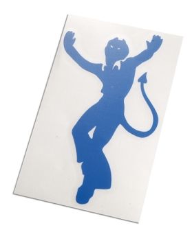 autocollant devil bleu (12cm) autocollant devil bleu (12cm)