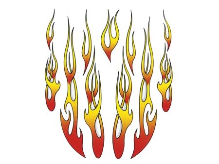Aufkleber Helm Flamme (20x24cm) Aufkleber Helm Flamme (20x24cm)
