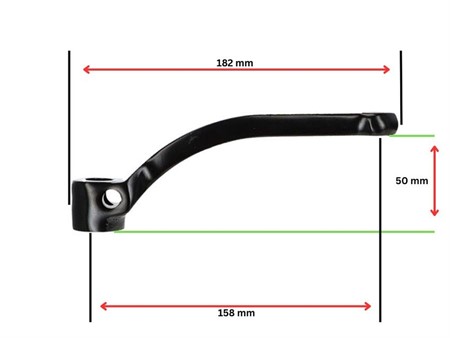 Tretkurbeln 1A Qualität «180 mm» schwarz, Puch original