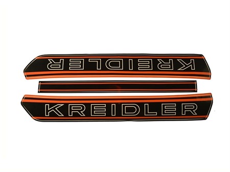 Set d'autocollants (2pcs) orange/blanc, réservoir Kreidler