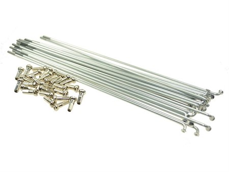 Kit rayons de roue INOX, 36pcs. 191mm x Ø 2,6mm, 90° tête de rayons incluses