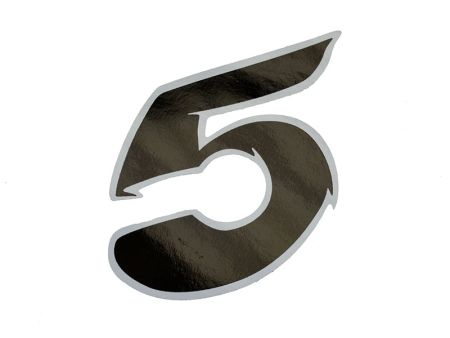 Startnummer Sticker / Aufkleber 9cm schwarz - Nr. 5 Startnummer Sticker / Aufkleber 9cm schwarz - Nr. 5