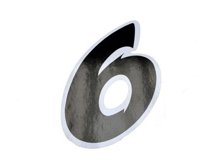Startnummer Sticker / Aufkleber 9cm schwarz - Nr. 6 Startnummer Sticker / Aufkleber 9cm schwarz - Nr. 6