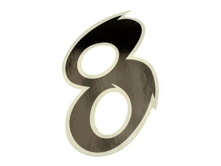 Numéro de course 9cm noir, N° 8 Numéro de course 9cm noir, N° 8
