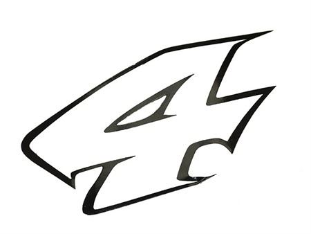 Startnummer Sticker / Aufkleber 9cm weiss - Nr. 4 Startnummer Sticker / Aufkleber 9cm weiss - Nr. 4