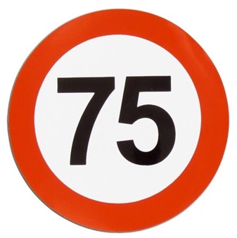 Aufkleber, 75km/h Aufkleber, 75km/h