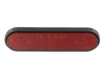 Catadioptre rouge avec support de plaque métallique moto