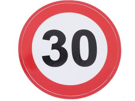 Aufkleber, 30km/h