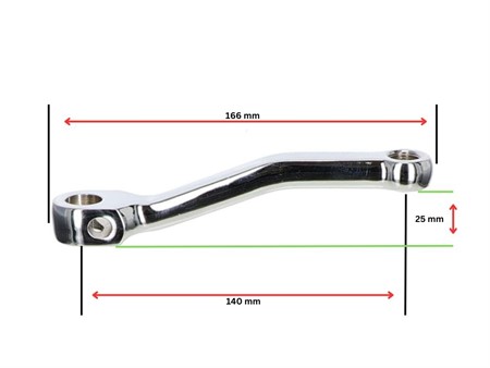Tretkurbeln gute Qualität «166 mm» chrom, Tomos original
