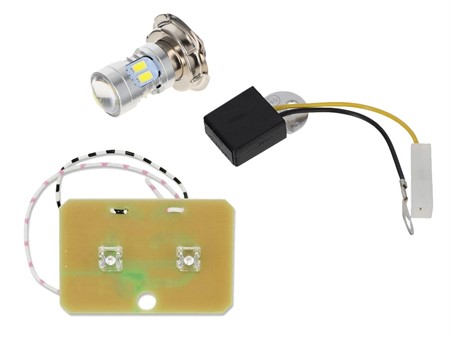 Kit ampoule LED P26S avec régulateur de tension et phare arrière, universel vélomoteurs