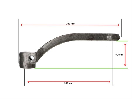 Tretkurbel-Set, Pedalarm links & rechts, Puch original roh unlackiert