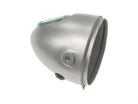 Scheinwerfergehäuse Eierlampe silber (Befestigung seitlich) Scheinwerfergehäuse Eierlampe silber (Befestigung seitlich)