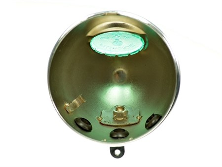 Scheinwerfergehäuse Eierlampe schwarz (Befestigung unten)