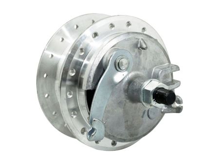 Moyeu de roue avant à rayons avec tambour et axe, 36 trous, vélomoteurs Peugeot 103 Moyeu de roue avant à rayons avec tambour et axe, 36 trous, vélomoteurs Peugeot 103