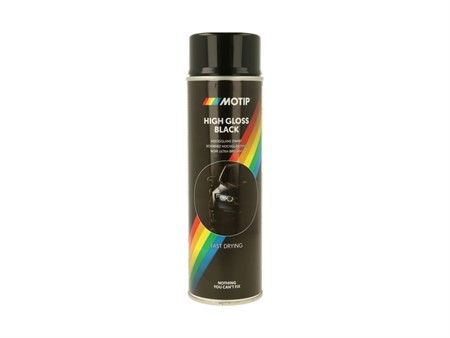 Spray de peinture universel brillant noir 500ml