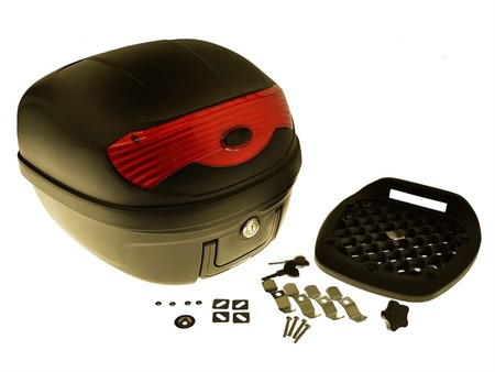 Top Case 29 Liter schwarz/rot inkl. Halterung Top Case 29 Liter schwarz/rot inkl. Halterung