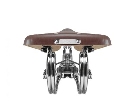 Selle vélomoteur Tabor Heavy Duty, cuir véritable noir foncé