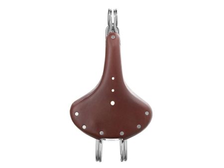 Selle vélomoteur Tabor Heavy Duty, cuir véritable noir foncé