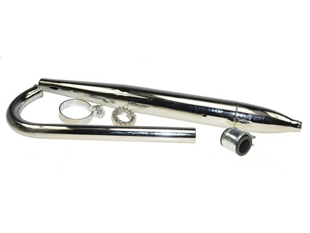 Pot d'échappement standard, chromé, vélomoteur Sachs 502 Pot d'échappement standard, chromé, vélomoteur Sachs 502