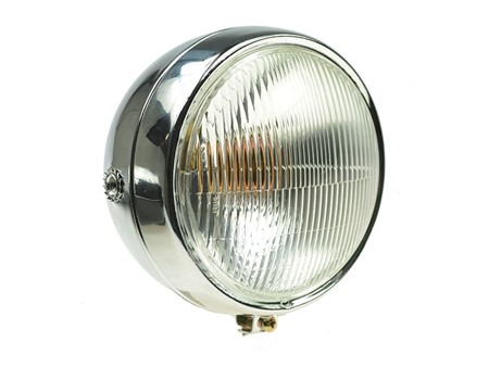Phare rond CEV tipo 105 chromé, sans interrupteur, universel vélomoteurs