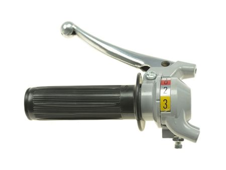 Schaltarmatur (Schaltdrehgriff), Magura replica, 3-Gang manuell (silber) Schaltarmatur (Schaltdrehgriff), Magura replica, 3-Gang manuell (silber)