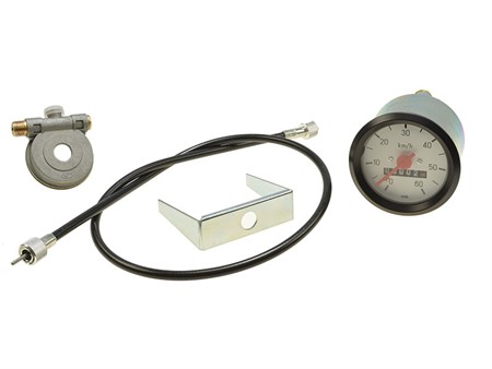 Compteur 60km/h original, fond blanc, vélomoteurs Tomos (roue de 16") Compteur 60km/h original, fond blanc, vélomoteurs Tomos (roue de 16")