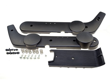Seitenschutz-Kit schwarz inkl. Schrauben u Trittbrett, Piaggio Ciao Vario Seitenschutz-Kit schwarz inkl. Schrauben u Trittbrett, Piaggio Ciao Vario