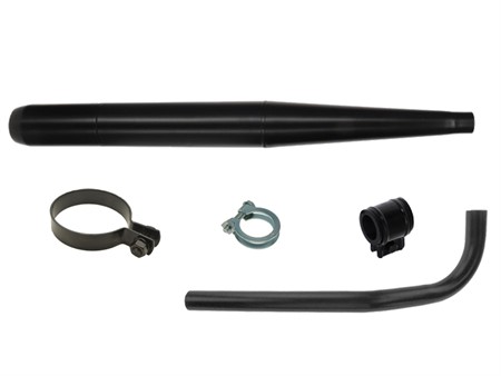Pot d'échappement cigare 28mm noir, type détente, vélomoteurs Sachs 503