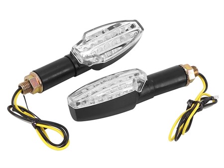Blinker "AVOC FUKA" schwarz/transparent LED CE (Paar)