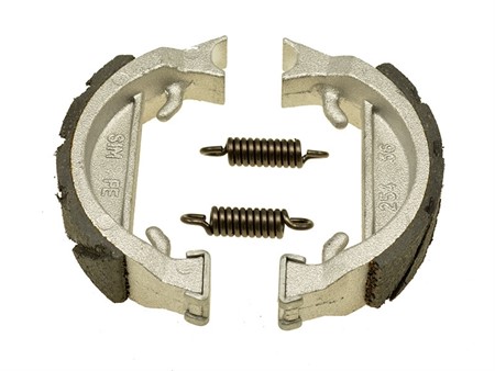 Machoires de frein AKOA Racing Ø 80x18mm rainurées LELEU, vélomoteurs Puch, Peugeot, KTM, Honda, Kreidler