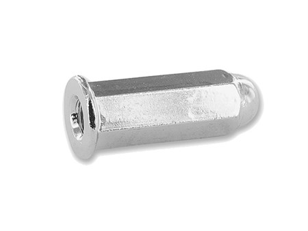 Sechskantmutter lang M6 x 32mm geschlossen, chrom (1 Stück) Sechskantmutter lang M6 x 32mm geschlossen, chrom (1 Stück)