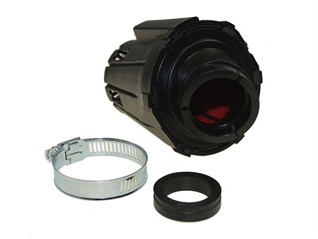 Luftfilter Replay E5 28-35mm glanz 45 Grad Anschluss schwarz/rot