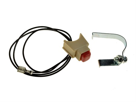 Interrupteur de klaxon, gris avec collier, universel guidon 22mm Interrupteur de klaxon, gris avec collier, universel guidon 22mm