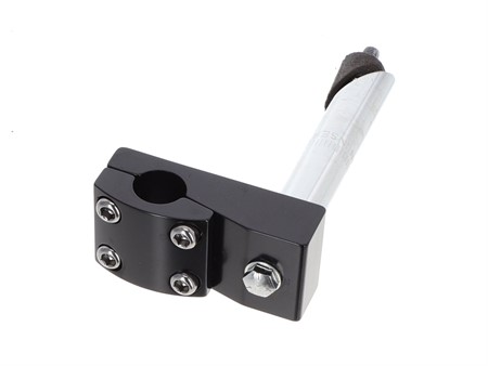 Potence de guidon noir, Ø21,1mm avec 4 points de fixations, universelle vélomoteur