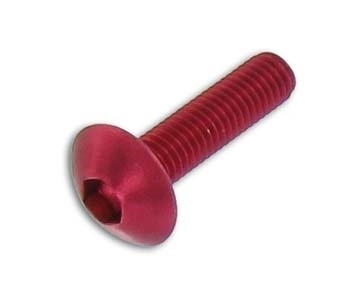 Flachkopfschraube alu M5 x 20mm rot (6 Stück)