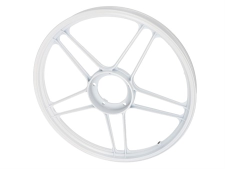 Jante avant/arrière blanche17x1.35 Grimeca alu à batons, originale, vélomoteurs Puch Maxi