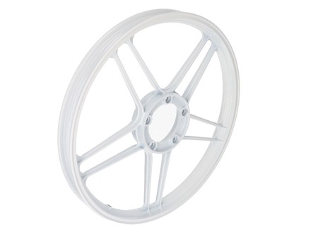 Jante avant/arrière blanche17x1.35 Grimeca alu à batons, originale, vélomoteurs Puch Maxi