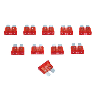 Kit fusibles (10pcs) plats 10A Kit fusibles (10pcs) plats 10A