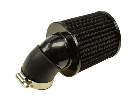 Filtre à air Replay noir/noir, coudé 90°, connexion carbu 28 ou 35mm