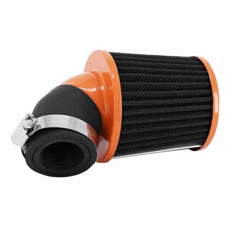 Filtre à air Replay noir/orange, coudé 90°, connexion carbu 28 ou 35mm
