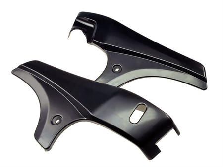 Paire de caches carrosseries latérales noir mat, vélomoteurs Tomos