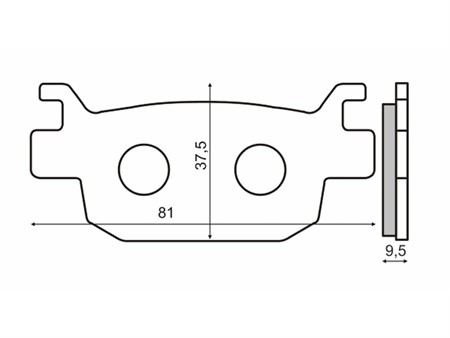 Bremsbelag Galfer Semimetall (Paar) Honda 125cc SH PGM-Fi 2002-2008, NES @ 125c