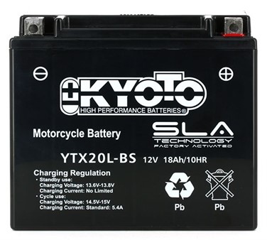 Batterie YTX20L-BS Kyoto Batterie YTX20L-BS Kyoto