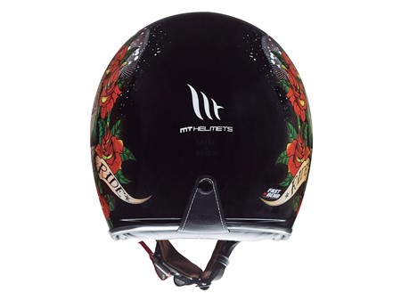 Casque JET ouvert Le Mans 2 SV Skull & Roses A1 noir, Taille : S