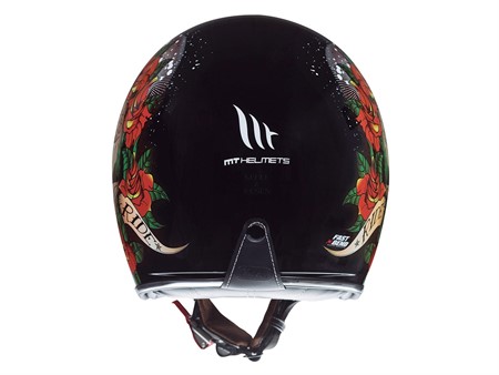 Jethelm Le Mans 2 SV "Skull & Roses A1" schwarz, Grösse L